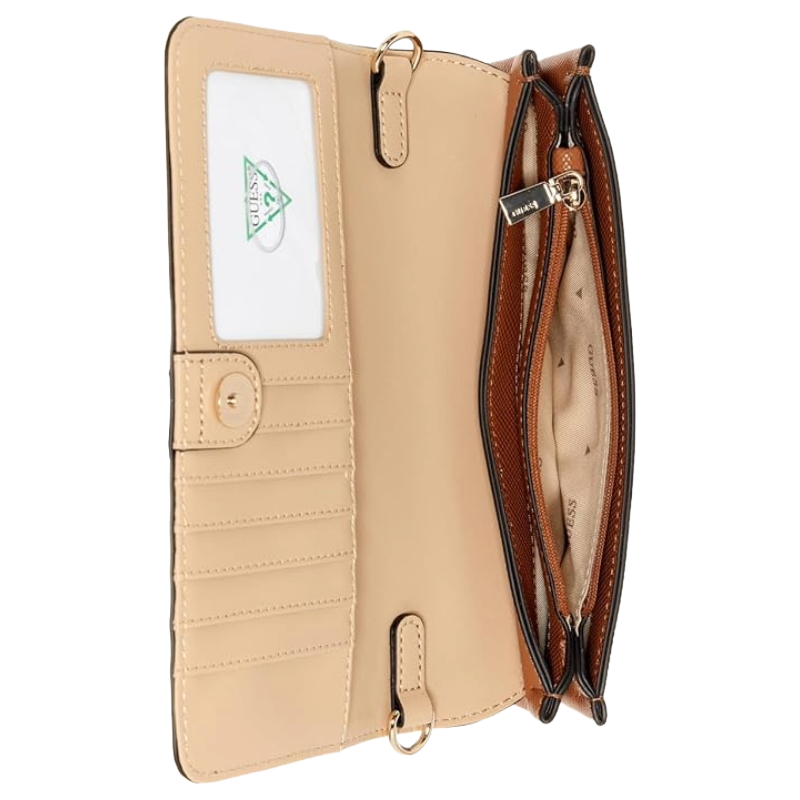 Guess Women's Noelle II Mini Crossbody Bag Tan Multi