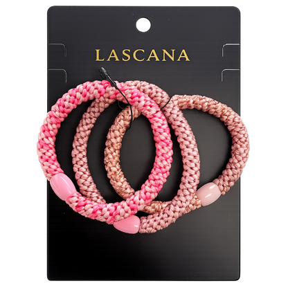 Hair Ties X3 Pack Pink/Rose/Beige Lascana