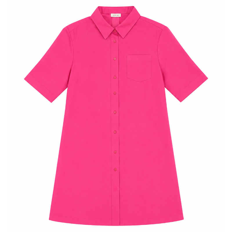 Lascana Women's Blouse Shirt Dress Pink 