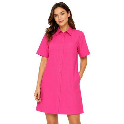 Lascana Women's Blouse Shirt Dress Pink 