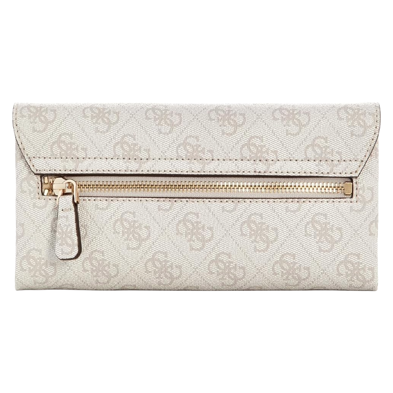 Guess Noelle Mini Evening Flap Mini Crossbody Bag Logo Pattern Beige