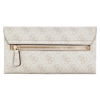 Guess Noelle Mini Evening Flap Mini Crossbody Bag Logo Pattern Beige
