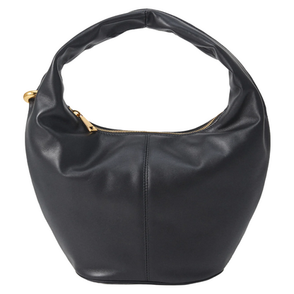 Furla Ring S Leather Hobo Shoulder Bag Black