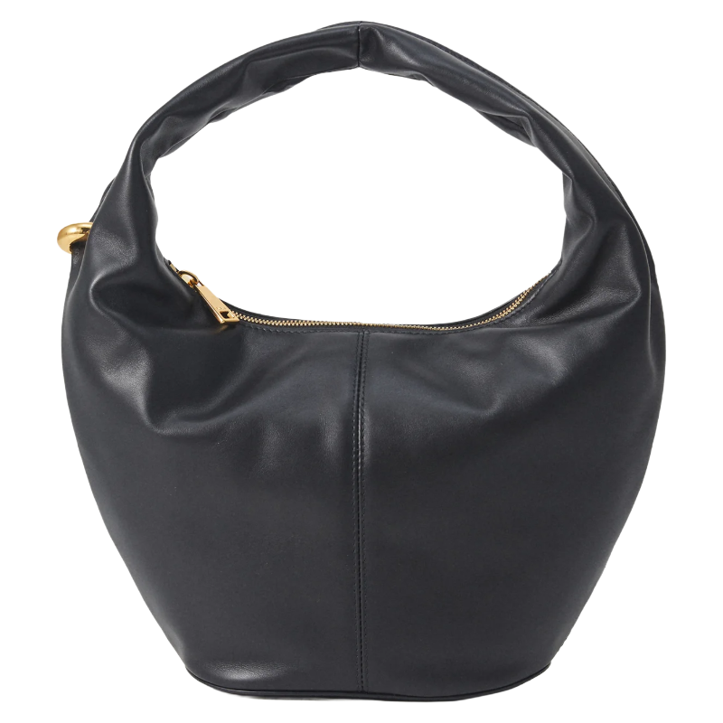 Furla Ring Mini Leather Hobo Handbag Nero Black