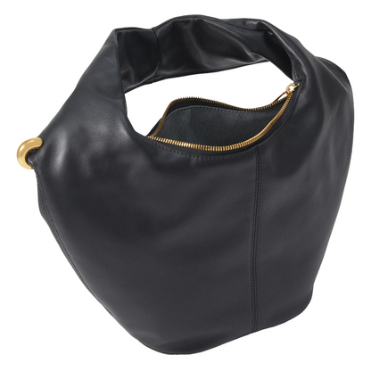 Furla Ring Mini Leather Hobo Handbag Nero Black