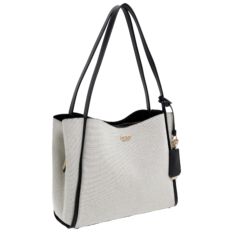Guess Nicolette Girlfriend Tote Bag Natural/Black