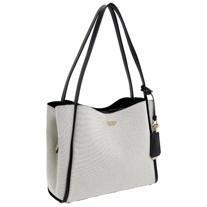 Guess Nicolette Girlfriend Tote Bag Natural/Black