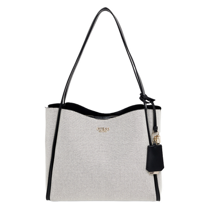 Guess Nicolette Girlfriend Tote Bag Natural/Black