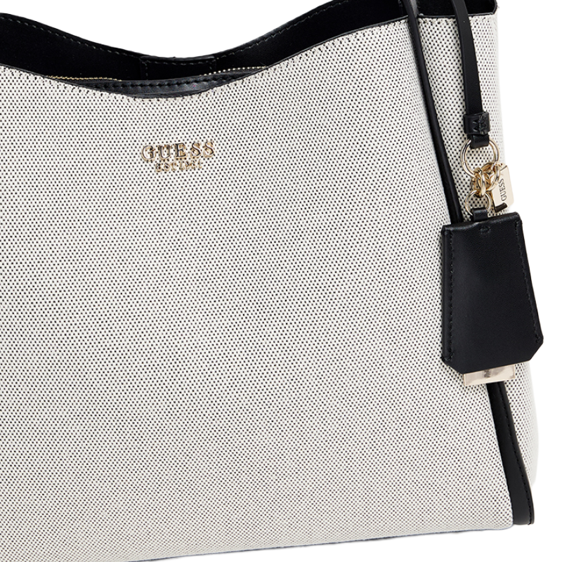 Guess Nicolette Girlfriend Tote Bag Natural/Black