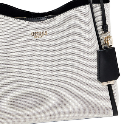 Guess Nicolette Girlfriend Tote Bag Natural/Black