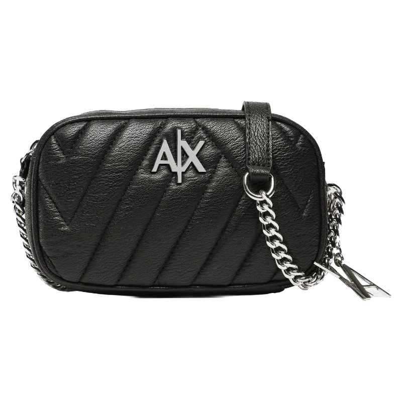 Armani Exchange Camera Case Messenger Crossbody Bag Black