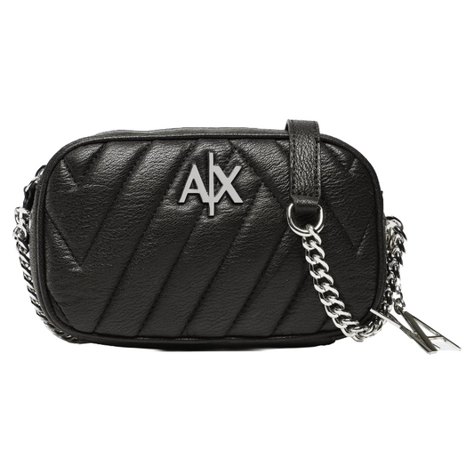 Armani Exchange Camera Case Messenger Crossbody Bag Black