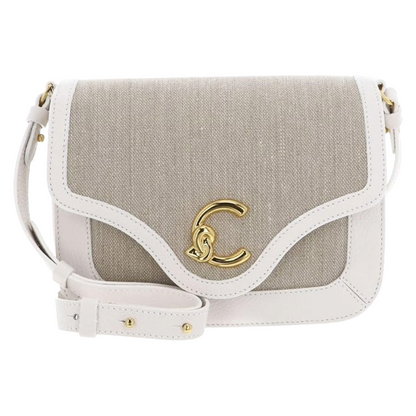 Coccinelle Women's C-Me Canvas Handbag Natural/White