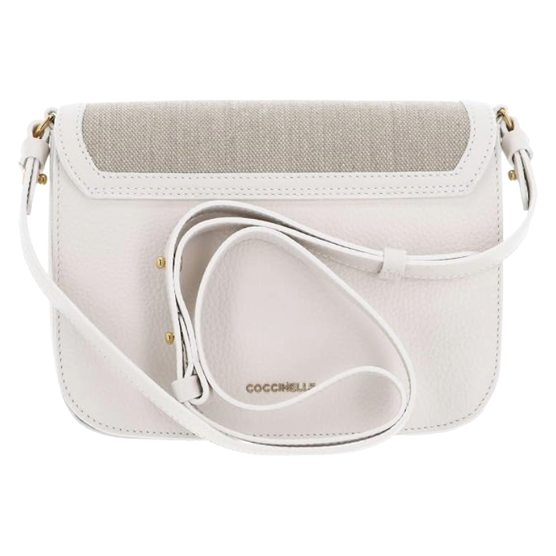 Coccinelle Women's C-Me Canvas Handbag Natural/White