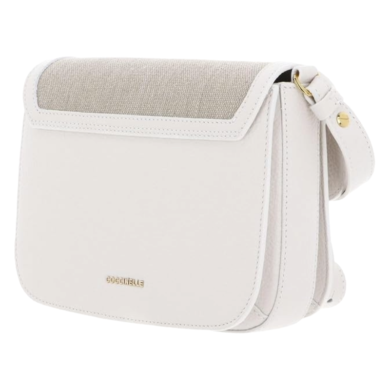 Coccinelle Women's C-Me Canvas Handbag Natural/White