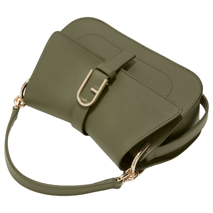 	 Furla Flow Mini Top Handle Leather Handbag Sage Green