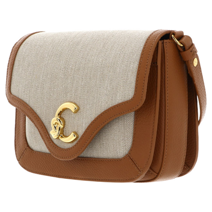 Coccinelle Women's C-Me Canvas Handbag Natural/Cuir