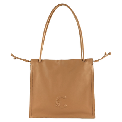 Coccinelle Dulse Skin Tan Leather Shoulder Handbag Beige
