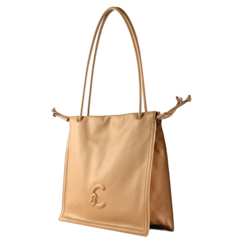 Coccinelle Dulse Skin Tan Leather Shoulder Handbag Beige