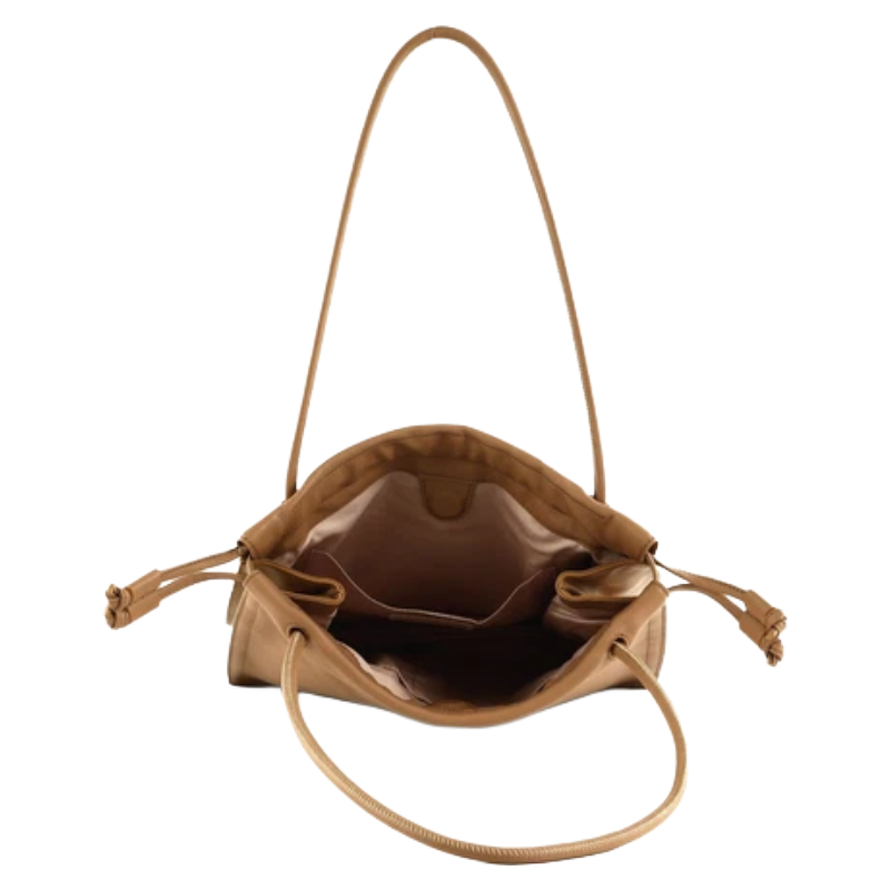 Coccinelle Dulse Skin Tan Leather Shoulder Handbag Beige