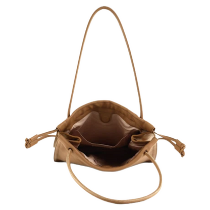 Coccinelle Dulse Skin Tan Leather Shoulder Handbag Beige