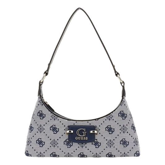 Guess Neda Zip Top Shoulder Bag Navy Blue