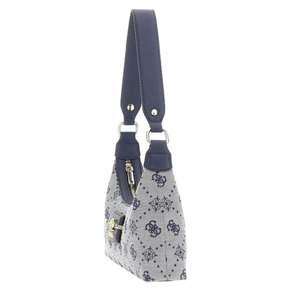 Guess Neda Zip Top Shoulder Bag Navy Blue