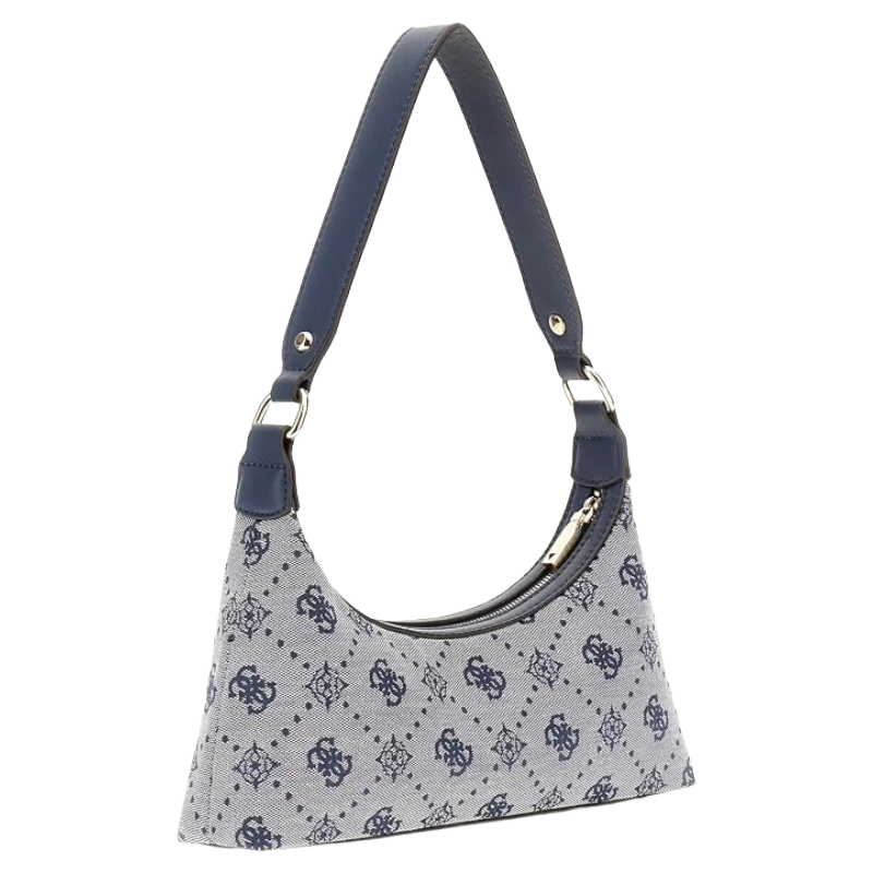 Guess Neda Zip Top Shoulder Bag Navy Blue