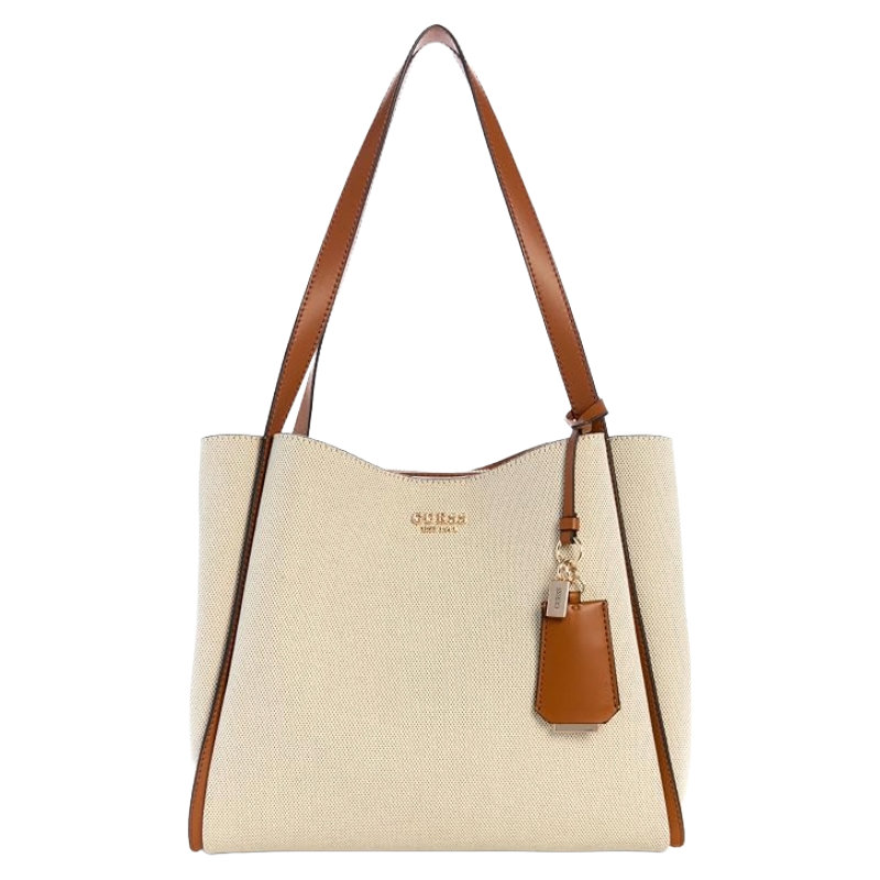Guess Womens Nicolette Handbag Natural/Caramel 