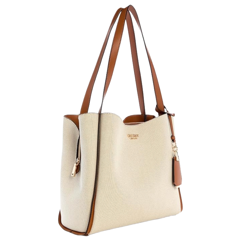 Guess Womens Nicolette Handbag Natural/Caramel 