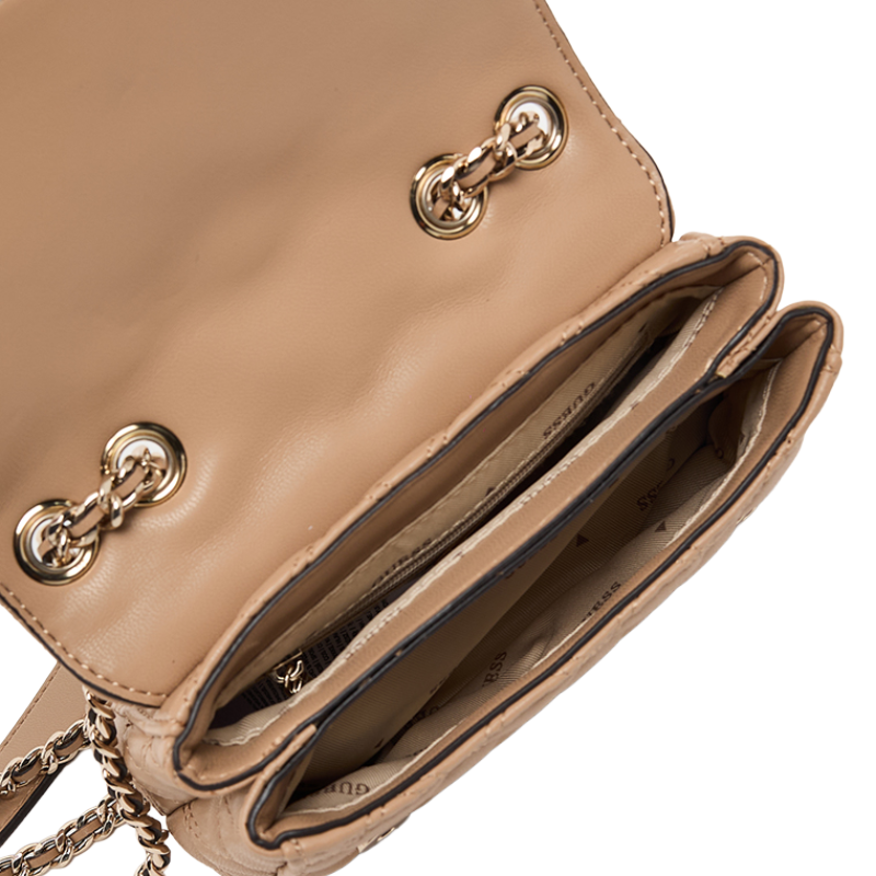 Guess Giully II Mini Crossbody Shoulder Bag Beige