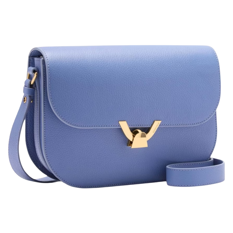 Coccinelle Dew Leather Crossbody Bag Azul Blue