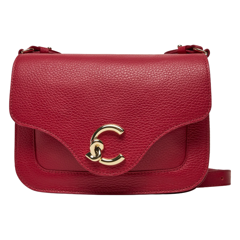 Coccinelle Women's C-Me Leather Handbag Sangria Red