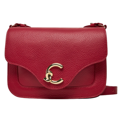 Coccinelle Women's C-Me Leather Handbag Sangria Red