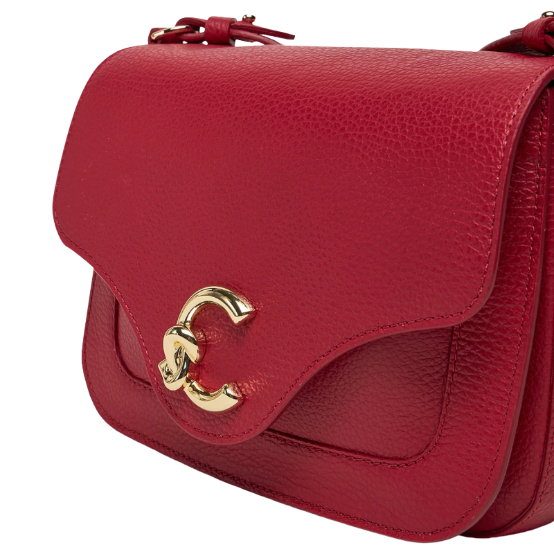 Coccinelle Women's C-Me Leather Handbag Sangria Red