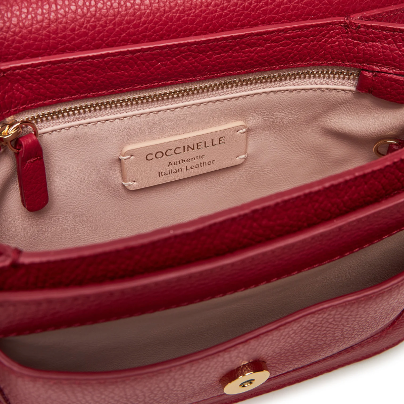 Coccinelle Women's C-Me Leather Handbag Sangria Red