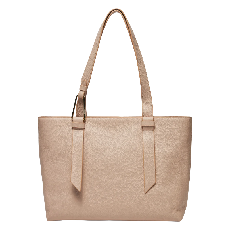 Coccinelle Women's Malory Beige Leather Tote Handbag