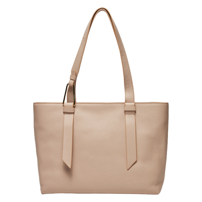 Coccinelle Women's Malory Beige Leather Tote Handbag