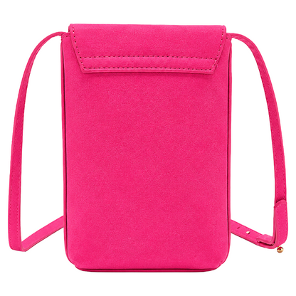 Lascana Mini Shoulder Phone Bag Pink Faux Leather