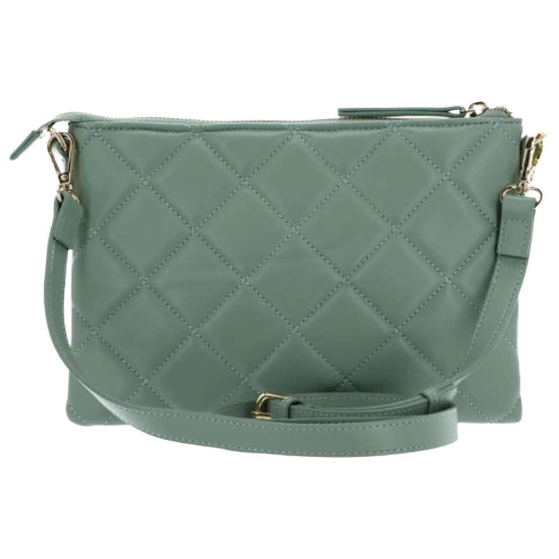 Mario Valentino Ocarina Quilted Pale Green Salvia Crossbody Bag