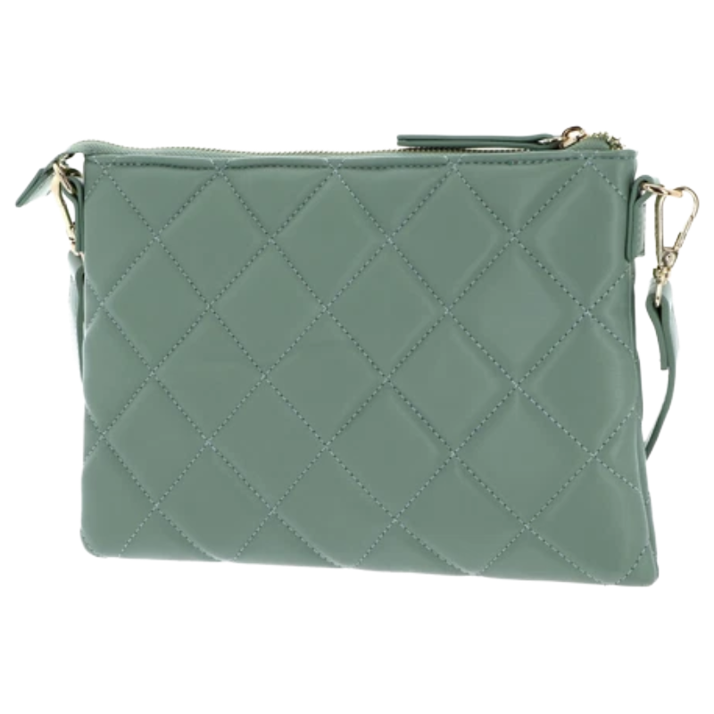 Mario Valentino Ocarina Quilted Pale Green Salvia Crossbody Bag