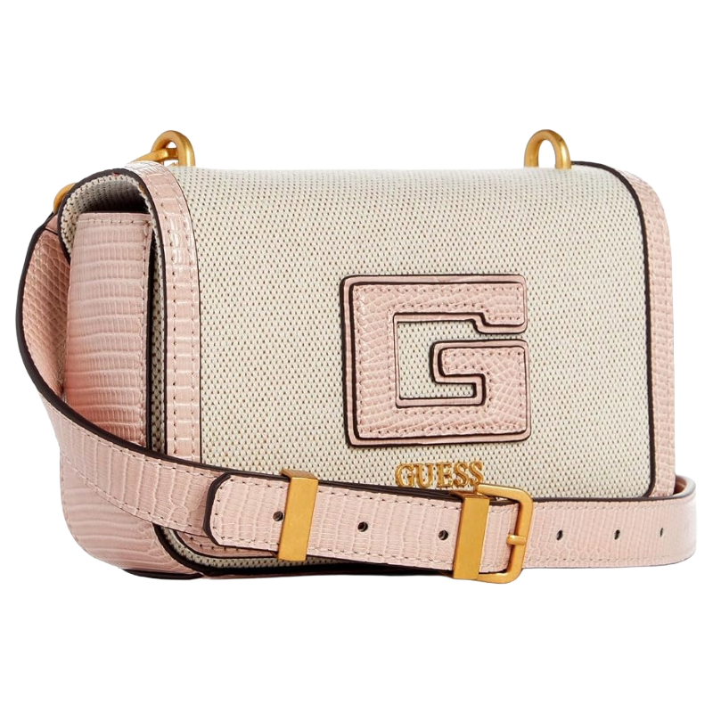 Guess Women's G Status Mini Crossbody Bag Pink / Natural