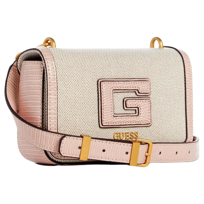 Guess Women's G Status Mini Crossbody Bag Pink / Natural
