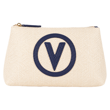 Mario Valentino Women's Makeup Bag Natural/Blue