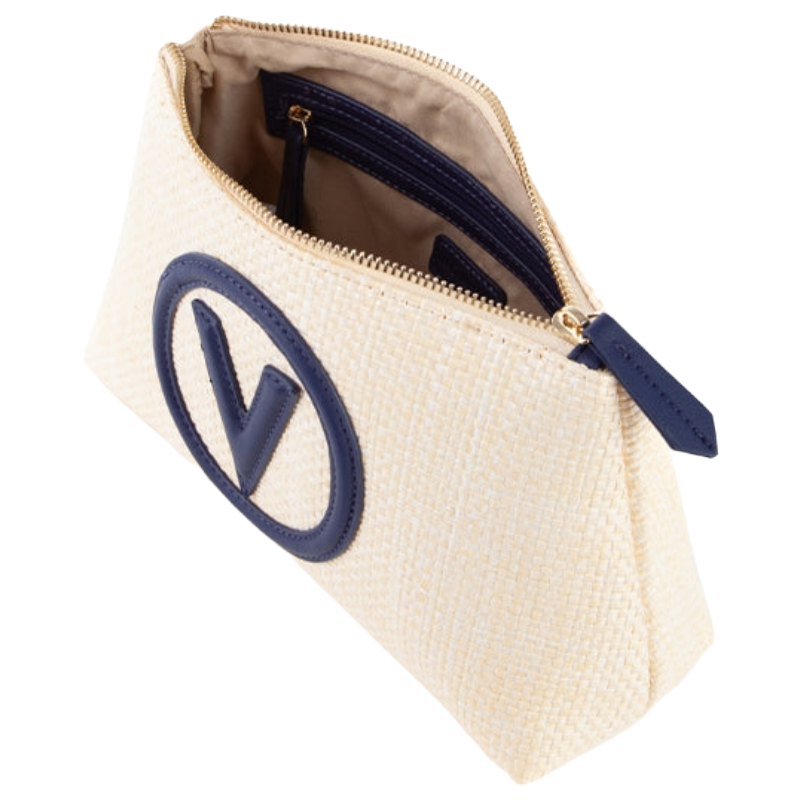 Mario Valentino Women's Makeup Bag Natural/Blue