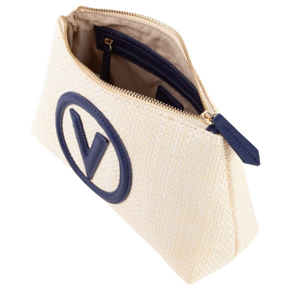 Mario Valentino Women's Makeup Bag Natural/Blue