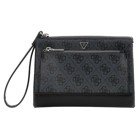 Guess Men's Clutch Bag Case With Logo Print Black