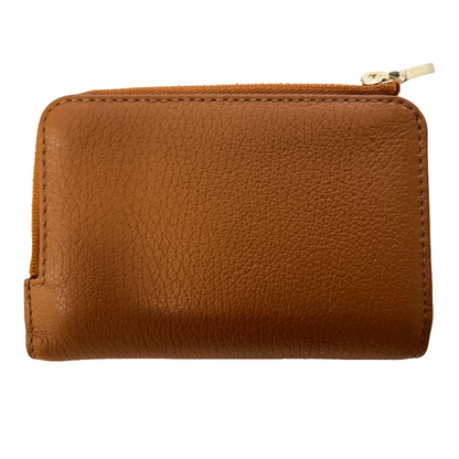 Coccinelle Womens Metallic Soft Leather Purse Cuir Tan Brown