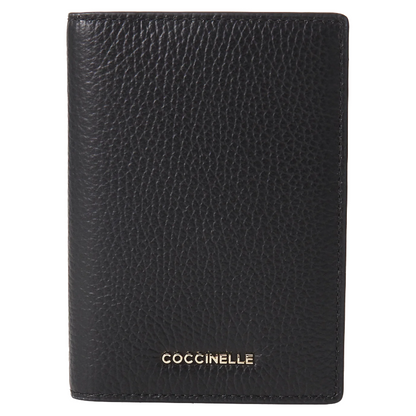 Coccinelle Metallic Soft Grained Leather Purse Black