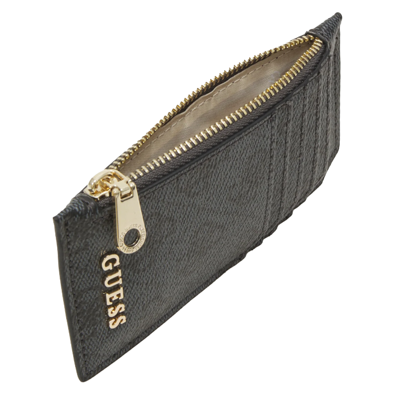 Guess Women's Card Holder Coal Black Logo